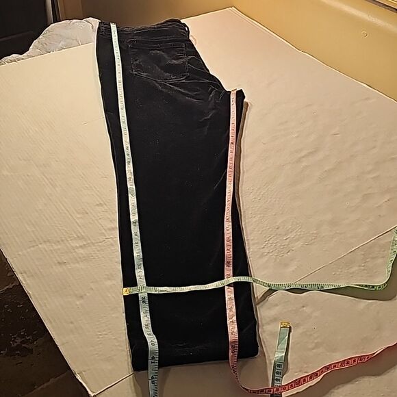 Black 5 pocket velvet like pants by "Well Worn" size 16/36 - Picture 8 of 9